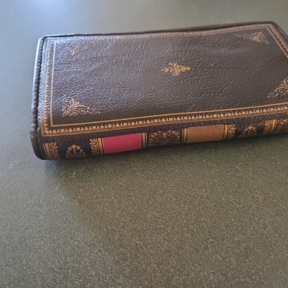 Book of Wealth Wallet Multi Card Cash Holder Black 4” x 7.5”